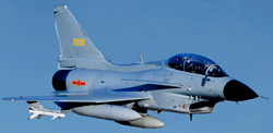 Chinese J-10 Aircraft like that which flew close to Taiwan over the Fromosa Strait